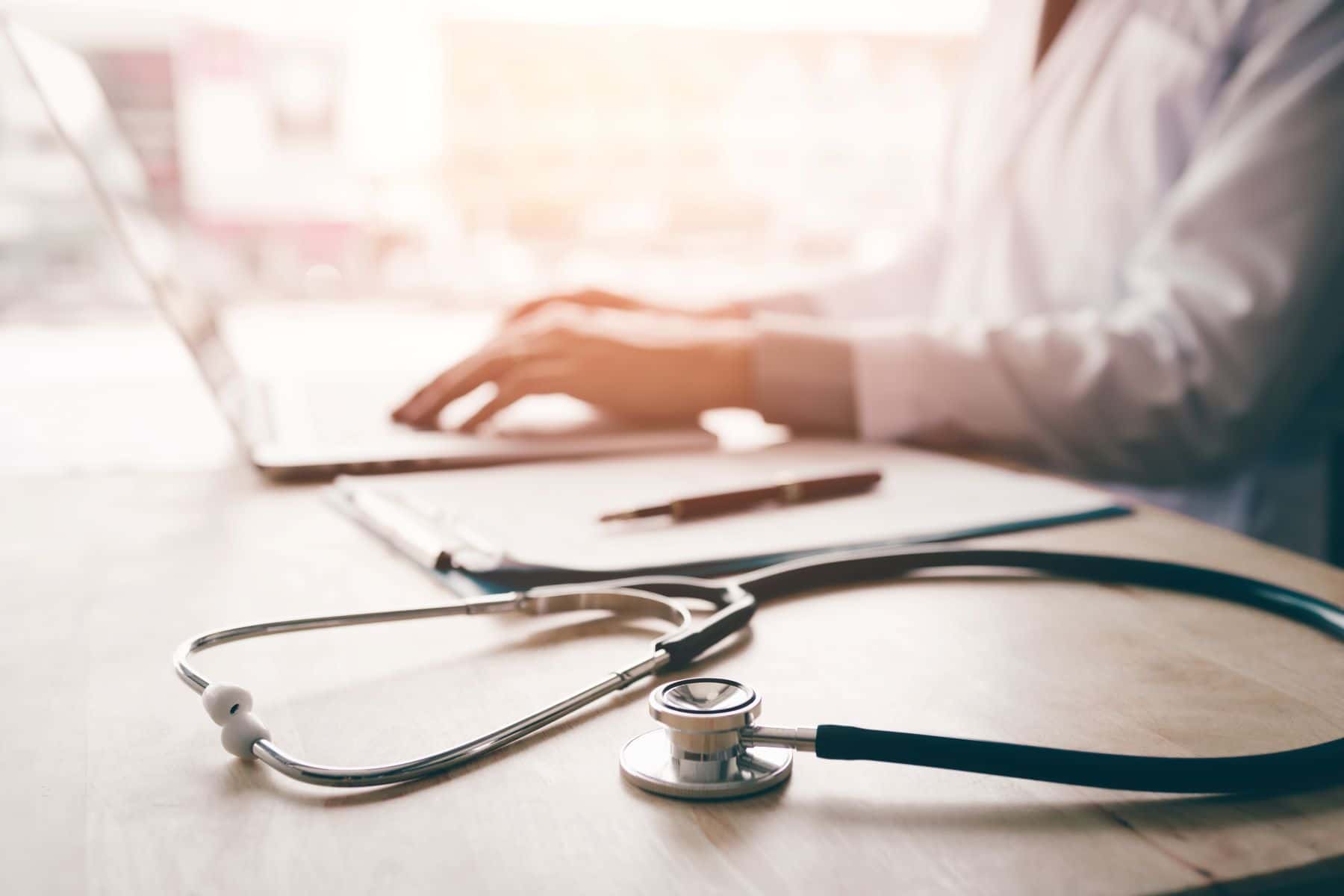 Stethoscope on desk