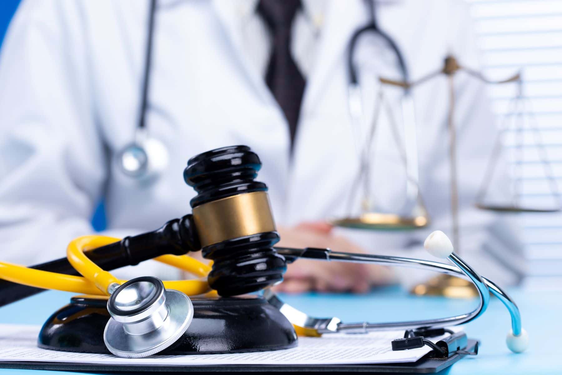 Stethoscope and gavel