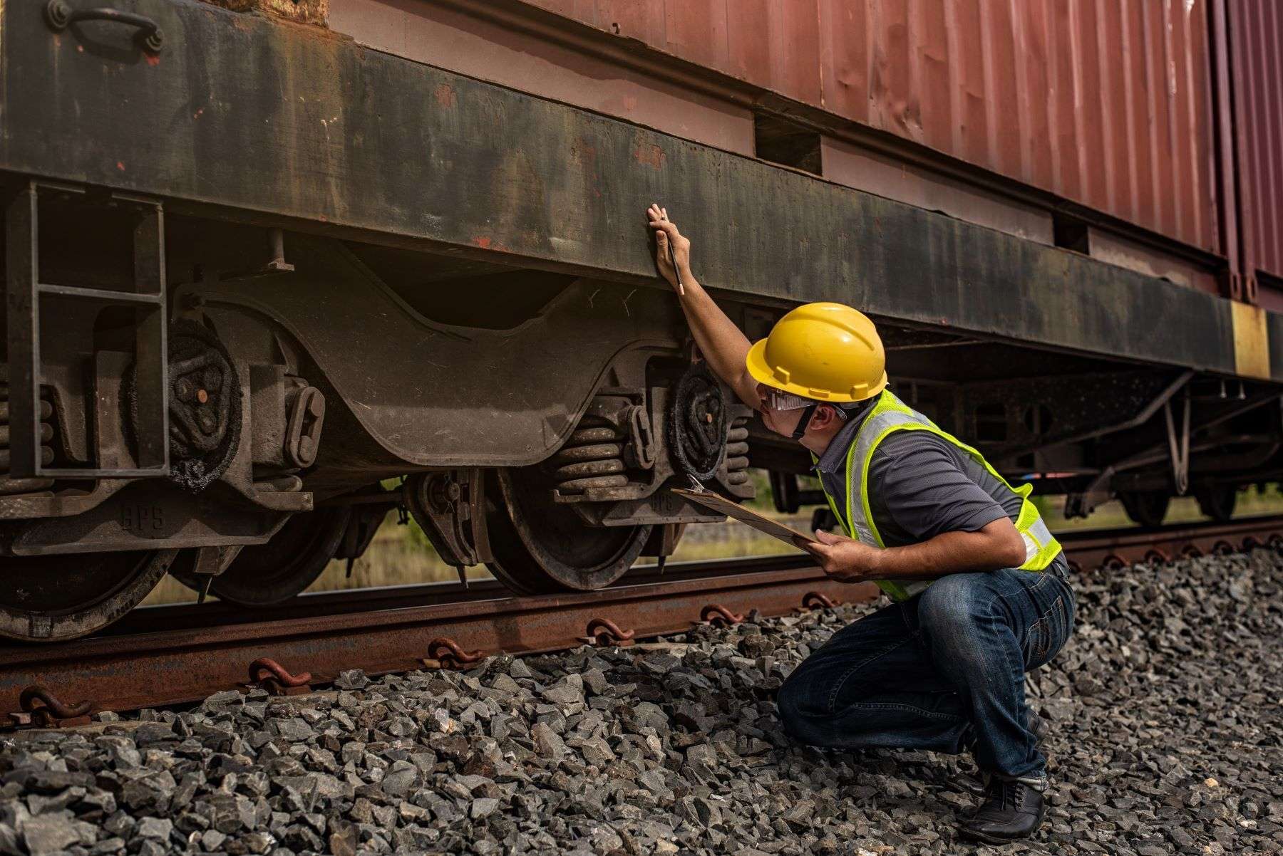 Train yard worker