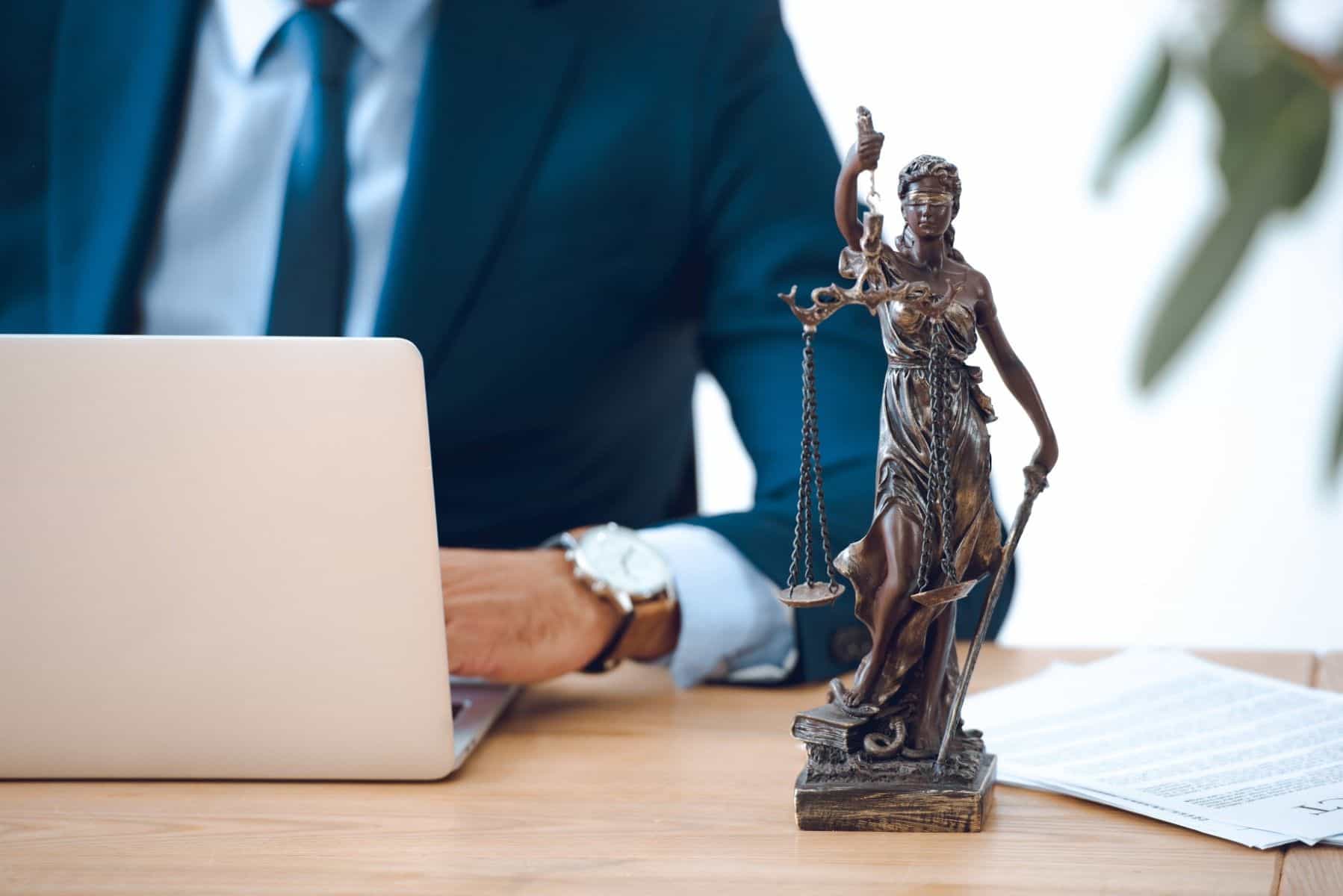 Attorney on computer