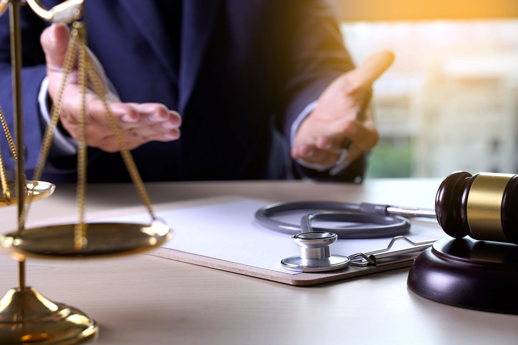 Gavel and stethoscope