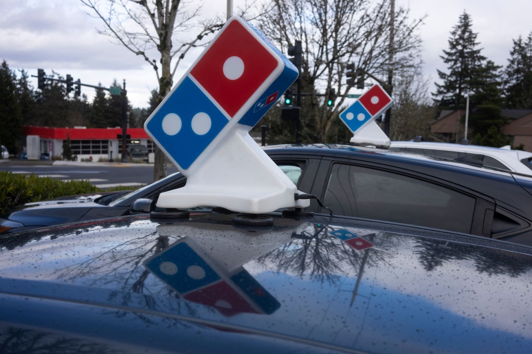 Domino's pizza delivery car